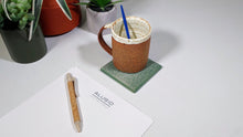 Load image into Gallery viewer, Deep Moss Green Crackle Coasters