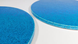 Saphire Blue Set of 2 Glazed Round Boards