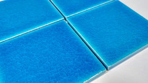 Azure Blue Glazed Coasters