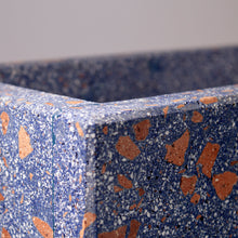 Load image into Gallery viewer, Blue Terrazzo Planter Short

